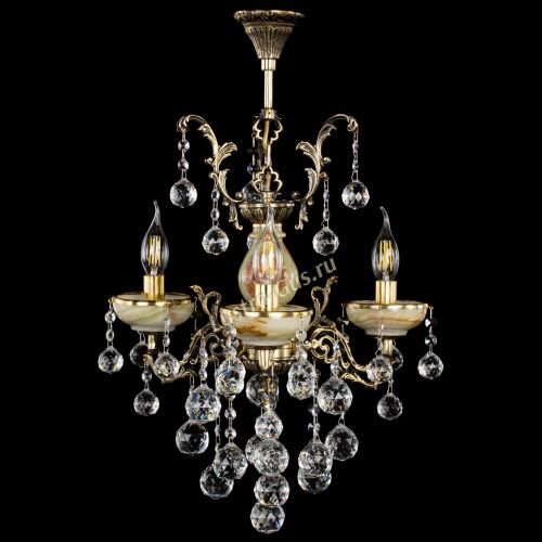 Люстра бронзовая Оникс №3/1 шар в Кирове Гусь Хрустальный