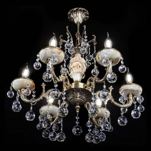 Люстра бронзовая Оникс №6/1 шар в Кирове Гусь Хрустальный