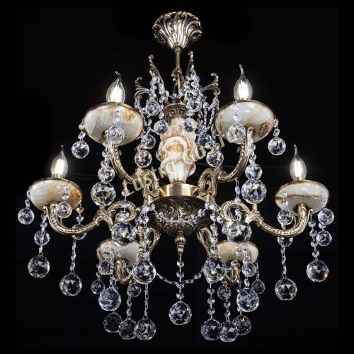 Люстра бронзовая Оникс №6/2 шар в Кирове Гусь Хрустальный