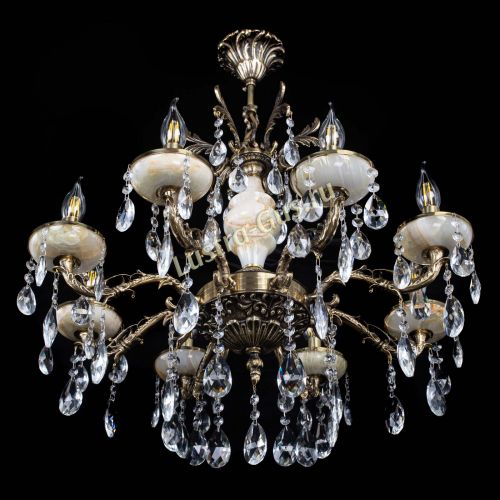 Люстра бронзовая Оникс №8/1 журавлик в Кирове Гусь Хрустальный