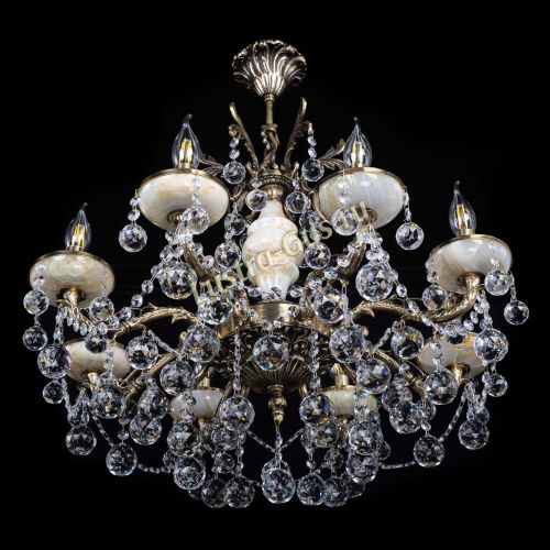 Люстра бронзовая Оникс №8/2 шар в Кирове Гусь Хрустальный