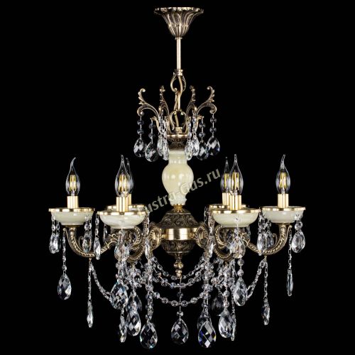 Люстра бронзовая Оникс белый №6/1 баден в Кирове Гусь Хрустальный