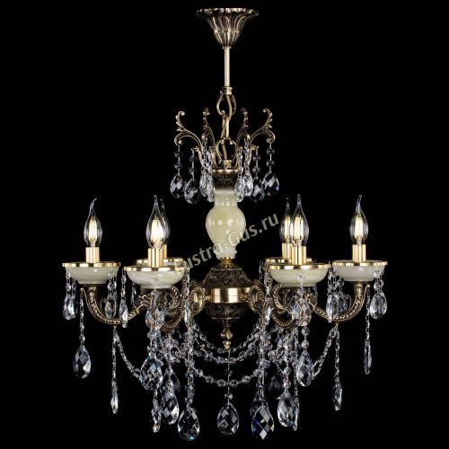 Люстра бронзовая Оникс белый №6/1 баден в Кирове Гусь Хрустальный