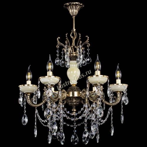 Люстра бронзовая Оникс белый №6/1 баден в Кирове Гусь Хрустальный