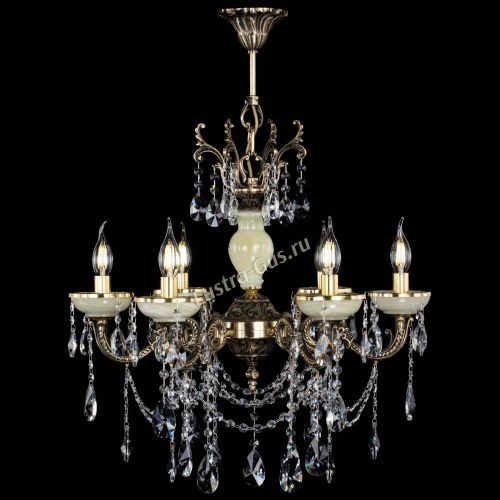 Люстра бронзовая Оникс белый №6/1 лучик в Кирове Гусь Хрустальный