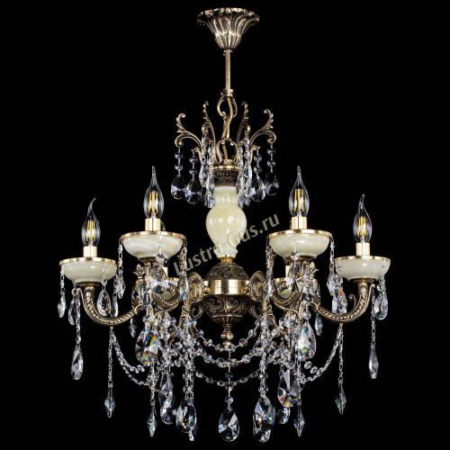 Люстра бронзовая Оникс белый №6/1 лучик в Кирове Гусь Хрустальный