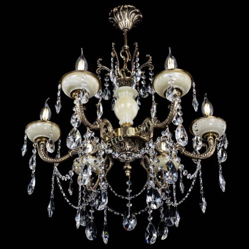 Люстра бронзовая Оникс белый №6/1 лучик в Кирове Гусь Хрустальный