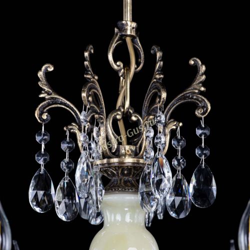 Люстра бронзовая Оникс белый №6/1 лучик в Кирове Гусь Хрустальный