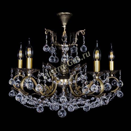 Бронзовая люстра Валери №5 шар в Кирове Гусь Хрустальный