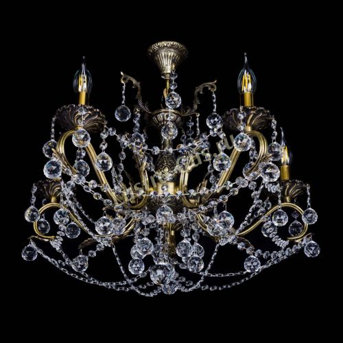 Бронзовая люстра Валери №5 шар в Кирове Гусь Хрустальный