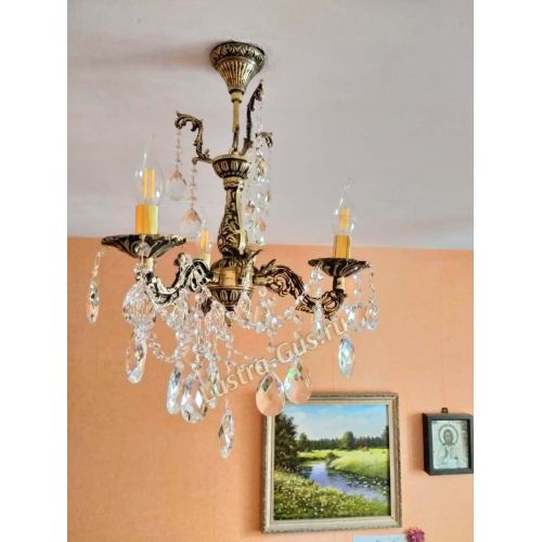 Люстра бронзовая Мелания №3 в Кирове Гусь Хрустальный