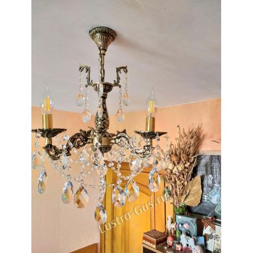 Люстра бронзовая Мелания №3 в Кирове Гусь Хрустальный