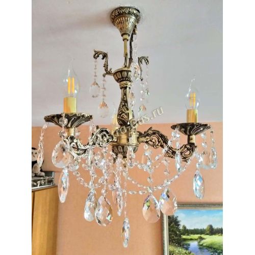 Люстра бронзовая Мелания №3 в Кирове Гусь Хрустальный