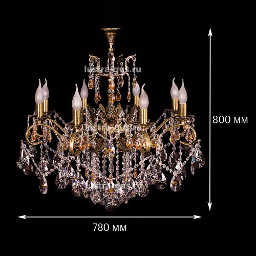 Люстра бронзовая Мелания №8/2 в Кирове Гусь Хрустальный