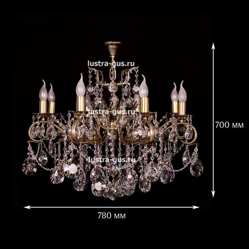 Люстра бронзовая Мелания №8/3 в Кирове Гусь Хрустальный