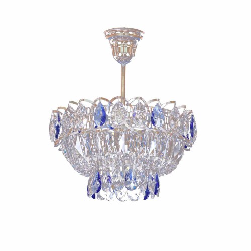 Люстра Катерина 1 лампа подвесная цветная в Кирове Гусь Хрустальный