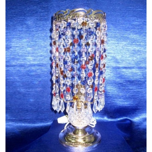 Лампа настольная Анжелика 2 Меланж карандаш цветная в Кирове Гусь Хрустальный