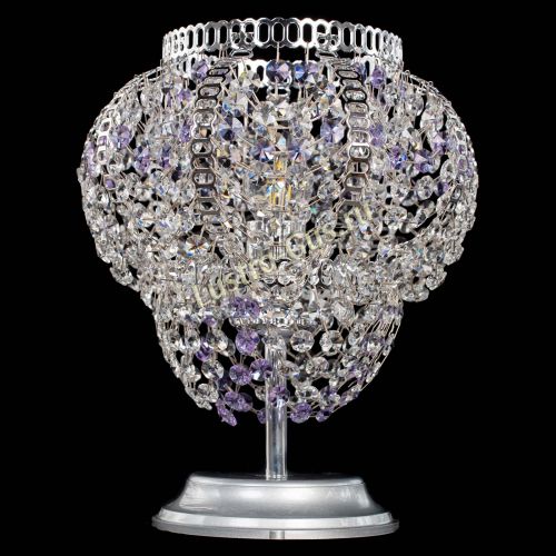 Настольная лампа Альфа №1 фиолетовая в Кирове Гусь Хрустальный