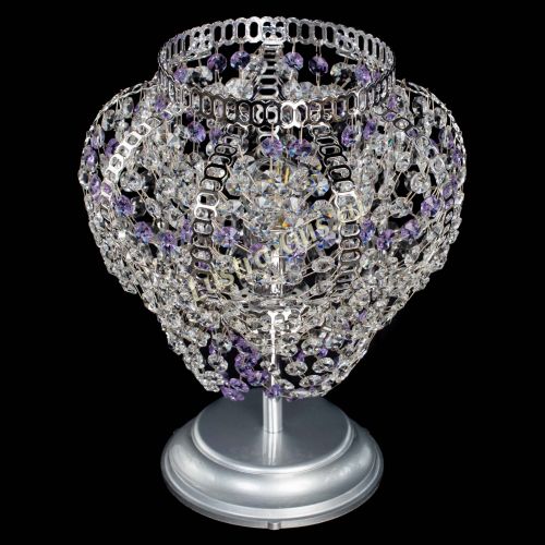 Настольная лампа Альфа №1 фиолетовая в Кирове Гусь Хрустальный