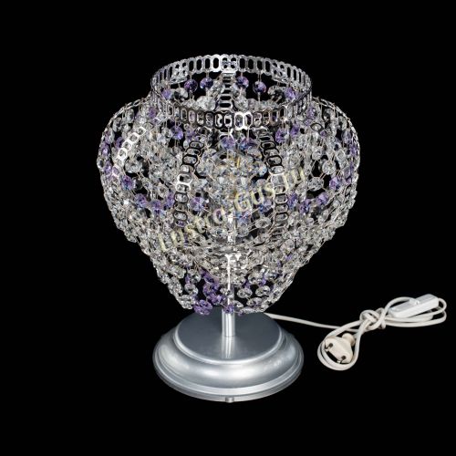 Настольная лампа Альфа №1 фиолетовая в Кирове Гусь Хрустальный