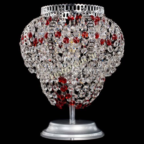 Настольная лампа Альфа №1 красная в Кирове Гусь Хрустальный