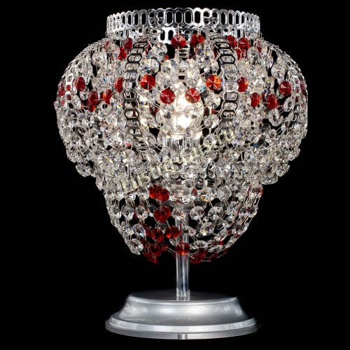 Настольная лампа Альфа №1 красная в Кирове Гусь Хрустальный