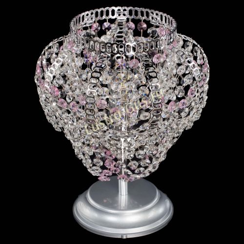 Настольная лампа Альфа №1 розовая в Кирове Гусь Хрустальный