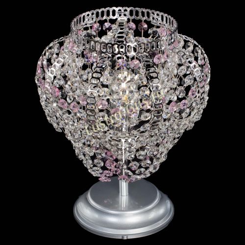 Настольная лампа Альфа №1 розовая в Кирове Гусь Хрустальный