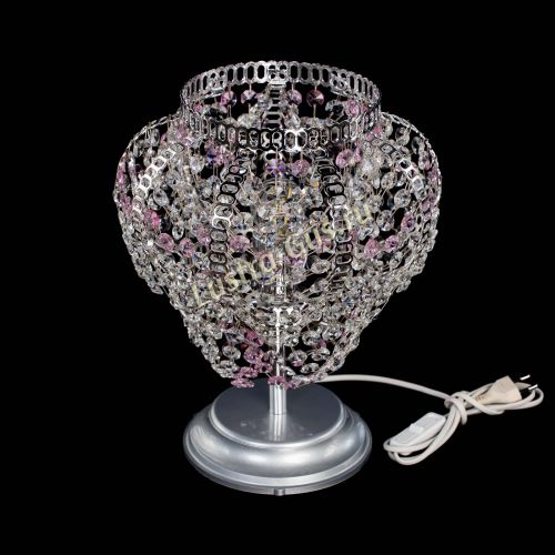 Настольная лампа Альфа №1 розовая в Кирове Гусь Хрустальный
