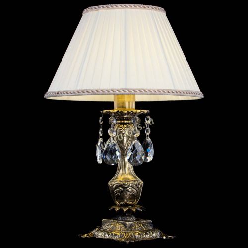 Бронзовая настольная лампа Антик №1 Баден с абажуром в Кирове Гусь Хрустальный