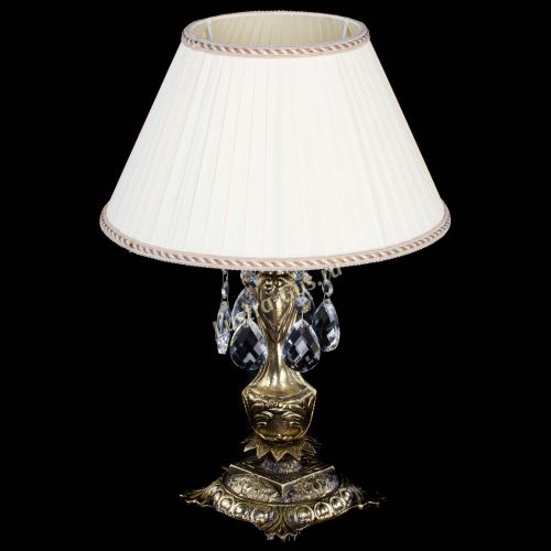 Бронзовая настольная лампа Антик №1 Баден с абажуром в Кирове Гусь Хрустальный