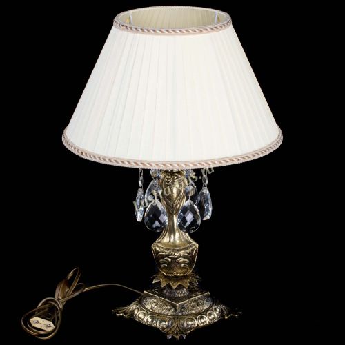 Бронзовая настольная лампа Антик №1 Баден с абажуром в Кирове Гусь Хрустальный