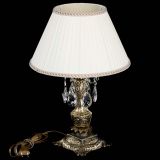 Бронзовая настольная лампа Антик №1 Журавлик с абажуром в Кирове