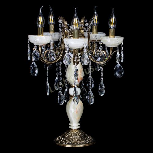 Настольная лампа Антик №5 с камнем в Кирове Гусь Хрустальный