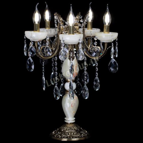 Настольная лампа Антик №5 с камнем в Кирове Гусь Хрустальный