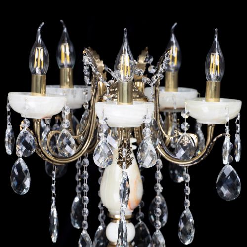 Настольная лампа Антик №5 с камнем в Кирове Гусь Хрустальный