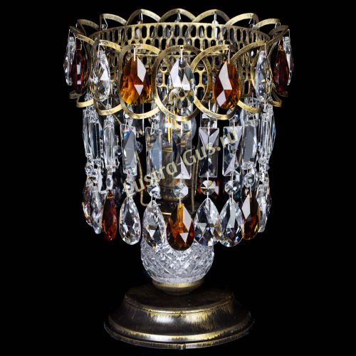 Настольная лампа Астра №1 под бронзу Чайная в Кирове Гусь Хрустальный