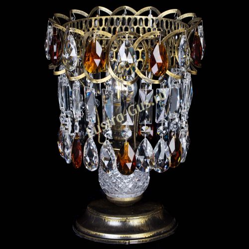 Настольная лампа Астра №1 под бронзу Чайная в Кирове Гусь Хрустальный