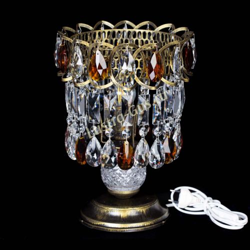 Настольная лампа Астра №1 под бронзу Чайная в Кирове Гусь Хрустальный