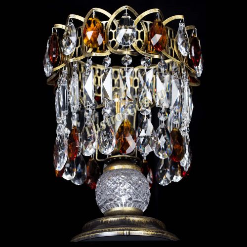 Настольная лампа Астра №1 под бронзу Чайная в Кирове Гусь Хрустальный