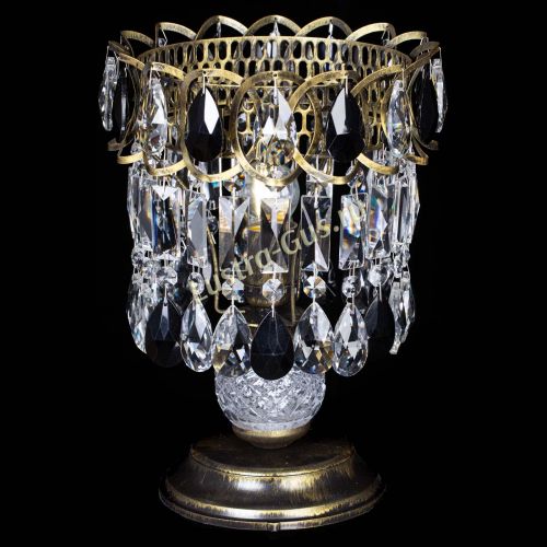 Настольная лампа Астра №1 под бронзу Черная в Кирове Гусь Хрустальный