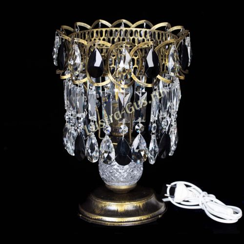 Настольная лампа Астра №1 под бронзу Черная в Кирове Гусь Хрустальный