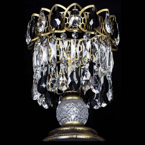 Настольная лампа Астра №1 под бронзу Черная в Кирове Гусь Хрустальный