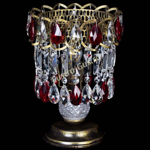 Настольная лампа Астра №1 под бронзу Красная в Кирове Гусь Хрустальный