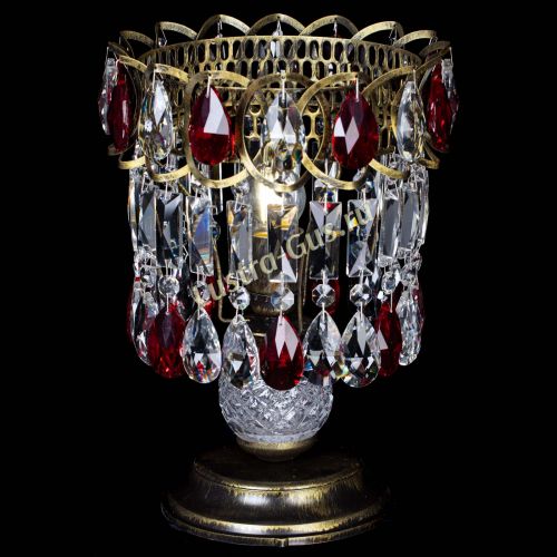 Настольная лампа Астра №1 под бронзу Красная в Кирове Гусь Хрустальный