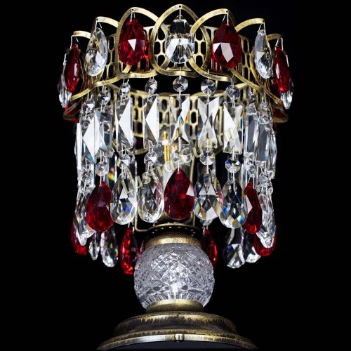 Настольная лампа Астра №1 под бронзу Красная в Кирове Гусь Хрустальный