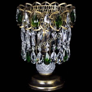  Настольная лампа Астра №1 под бронзу Зеленая