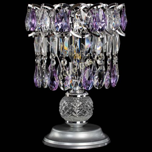 Настольная лампа Астра №1 фиолетовая в Кирове Гусь Хрустальный