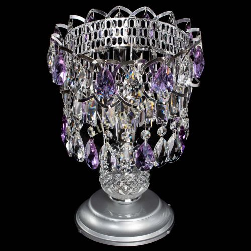 Настольная лампа Астра №1 фиолетовая в Кирове Гусь Хрустальный