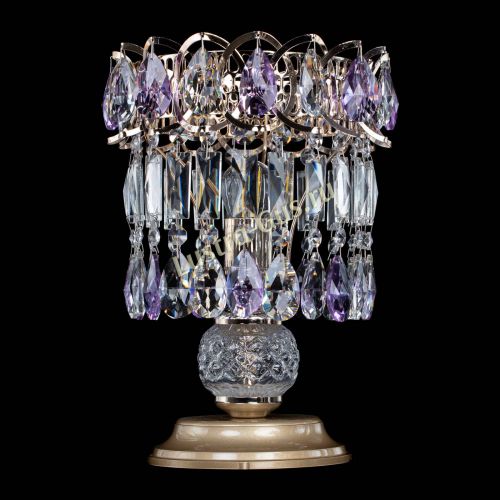 Настольная лампа Астра №1 фиолетовая в Кирове Гусь Хрустальный